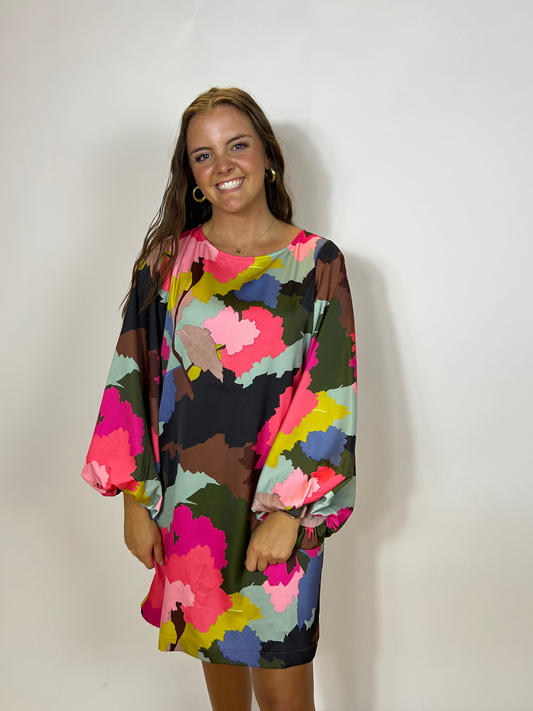 Cecily Dress Painted Floral