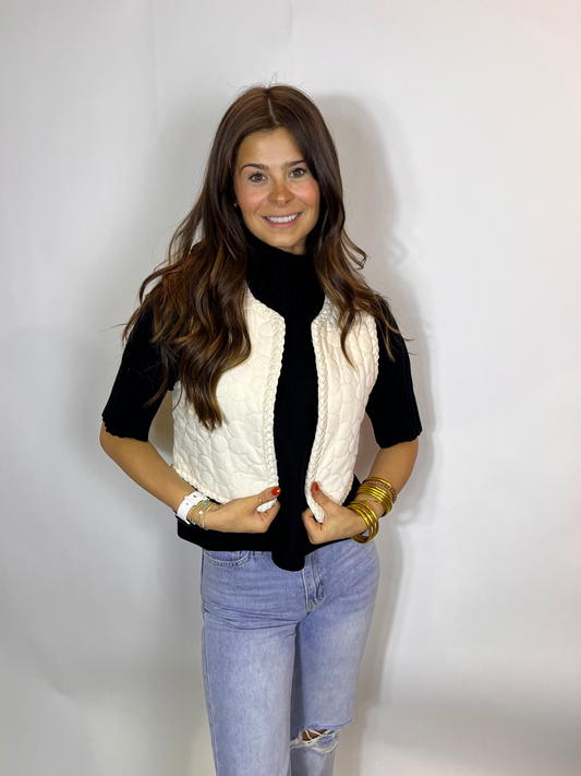 Flower Quilted Vest