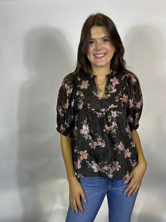 Midnight Floral Top