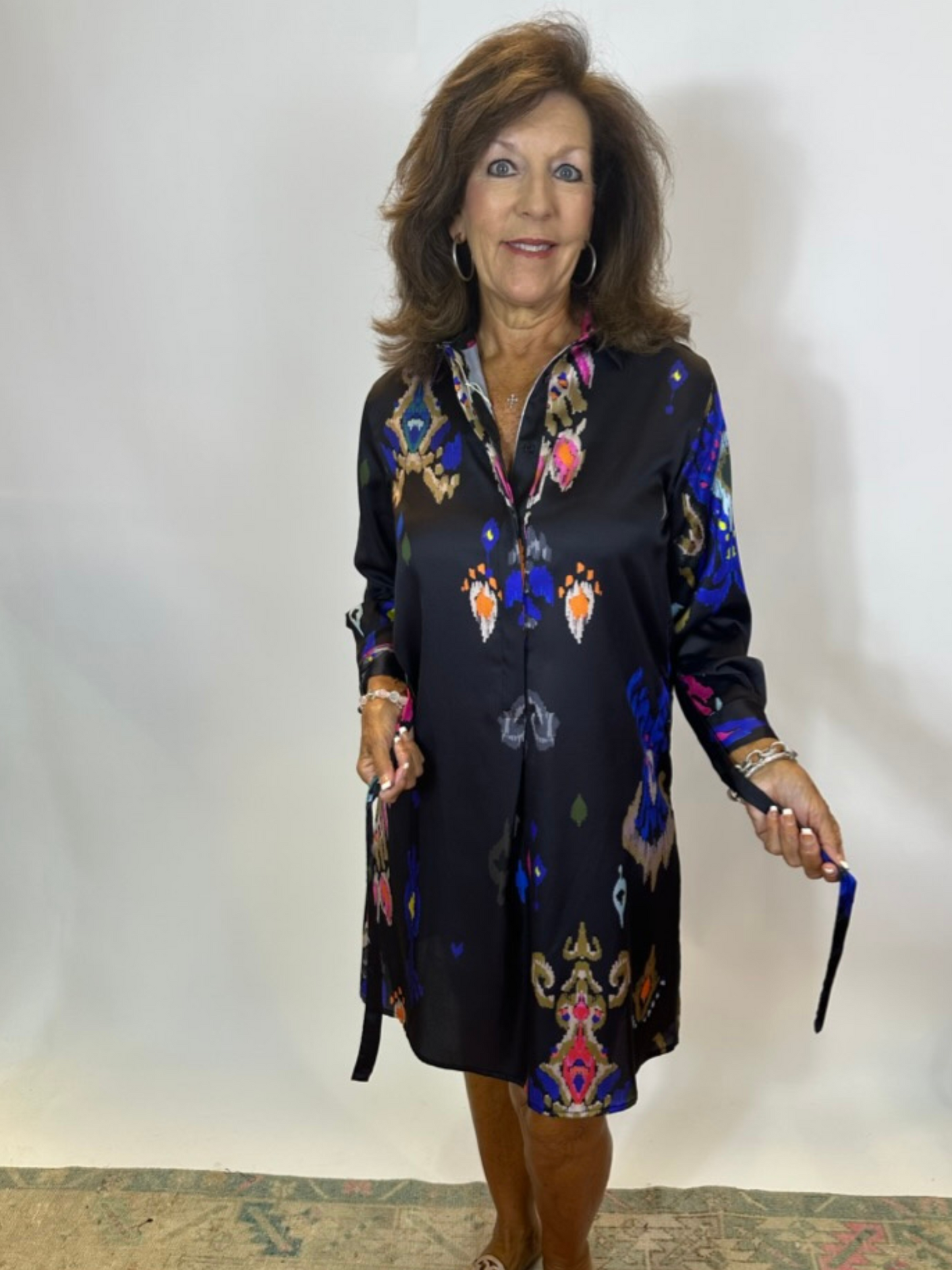Midnight Ikat Midi