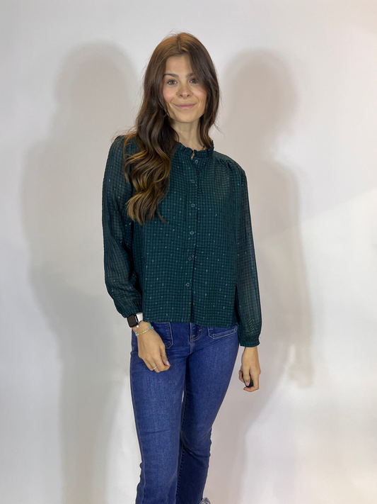 Speckle Green Top