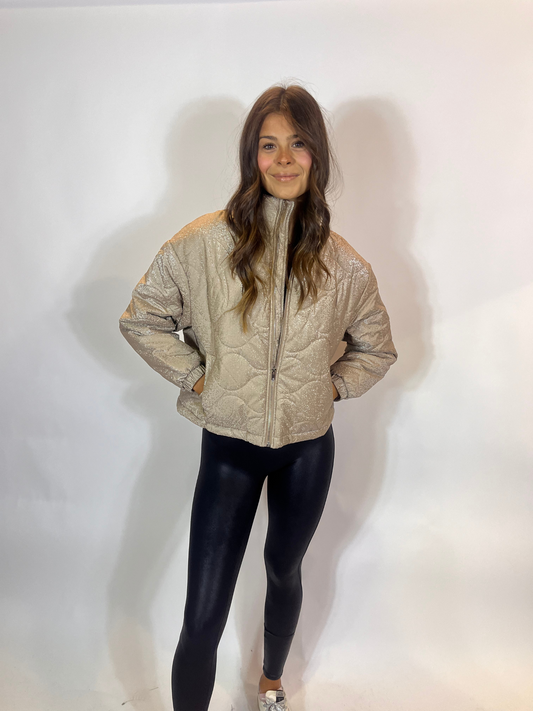 Shimmer Puffer Coat