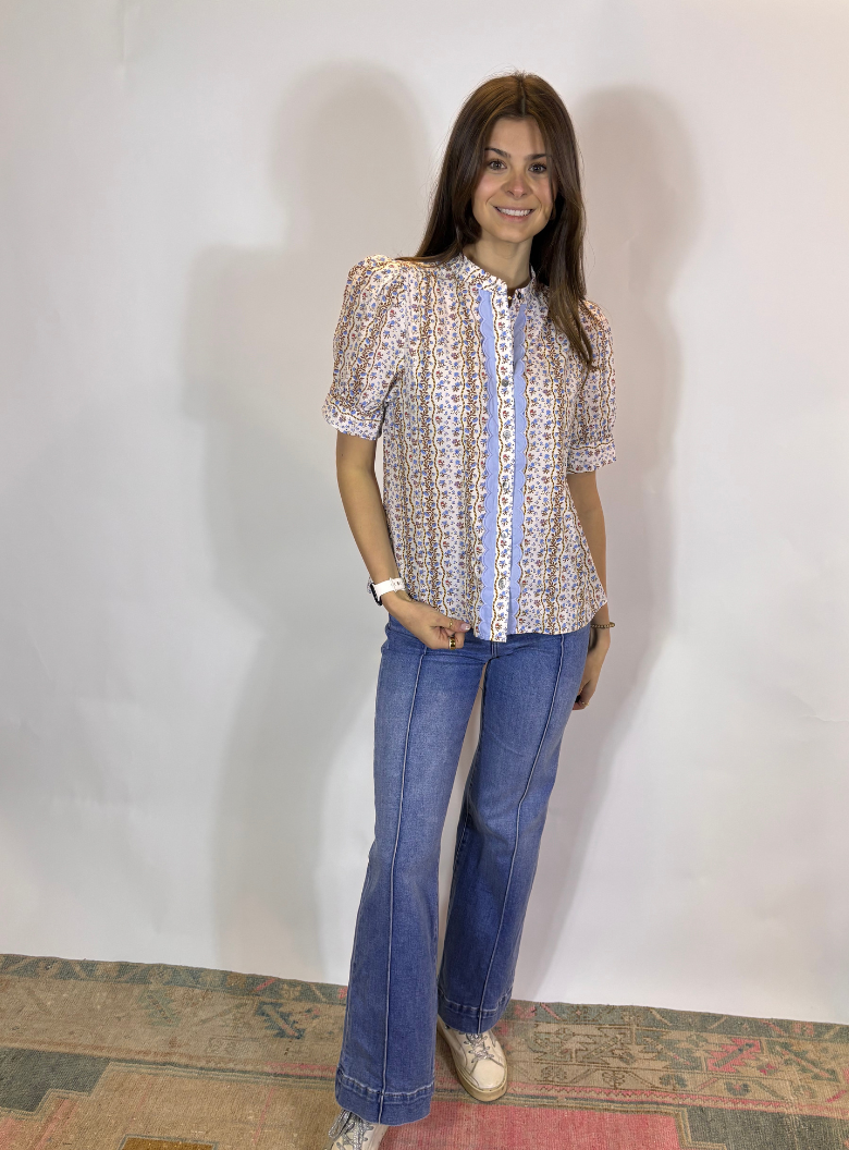 Frenchie Floral Blouse