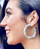 Sheila Fajl Irene Hoops in Burnished Silver