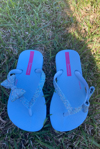 Kids Bow Flip Flop, Blue