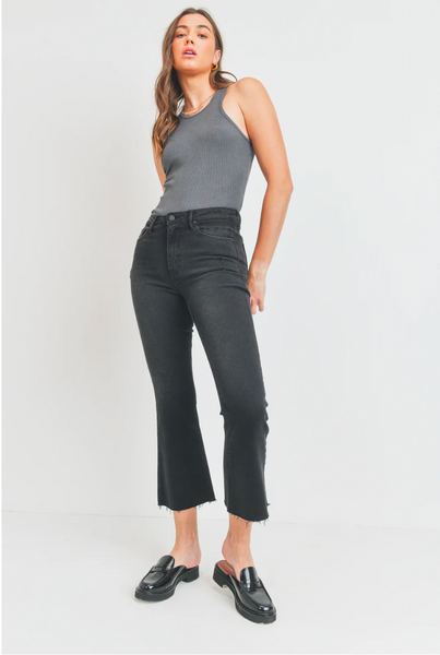 HR Tonal Crop Washed Black