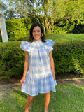 Gingham Blue Dress